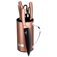 BERLINGERHAUS Set of knives in stand 7 pcs Rosegold Metallic Line - Knife Set