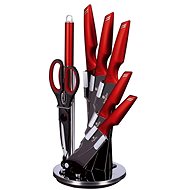 BERLINGERHAUS Set of knives in stand 8 pcs Burgundy Metallic Line - Knife Set