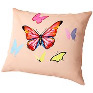 TEXTILOMANIE Pillowcase Orange butterfly 40 × 50 cm - Pillowcase