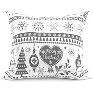 TEXTILOMANIE Pillowcase Christmas grey 45 × 45 cm - Pillowcase