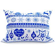 TEXTILOMANIE Pillowcase Christmas blue 50 × 70 cm - Pillowcase