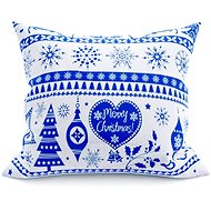 TEXTILOMANIE Pillowcase Christmas blue 45 × 45 cm - Pillowcase