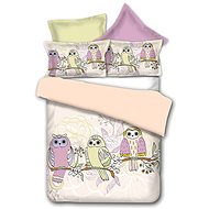 TEXTILOMANIA Microfiber bed linen Three owls cream - Bed Linen