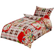 TEXTILOMANIA Cotton crib bedding Dog with teddy bear brown - Bed Linen