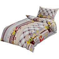 TEXTILOMANIA Cotton crib sheet Hello bear grey - Bed Linen