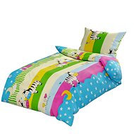 TEXTILOMANIA Cotton crib bed linen Zebras in love coloured - Bed Linen