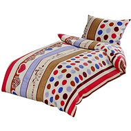 TEXTILOMANIA Cotton crib bedding Hearts and polka dots cream - Bed Linen