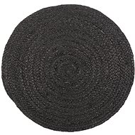 TEXTILOMANIA Black round jute placemat - Placemat