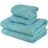 DOMMIO Bamboo towel set 2 pcs 30 × 50 cm, 2 pcs 50 × 100 cm turquoise - Towel Set