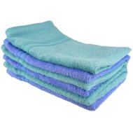 DOMMIO Bamboo hand towel set 6 pcs 30 × 50 cm, blue/turquoise - Towel Set