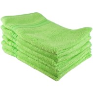 DOMMIO Set of bamboo hand towels 6 pcs 30 × 50 cm, green - Towel Set