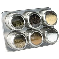 FERNITY Magnetic silver spice rack - Spice Container Set