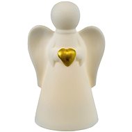 DOMMIO Christmas decoration - porcelain angel with LED lighting, 13 × 7 cm - Christmas Decoration