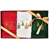 DOMMIO Christmas towels with trees in gift pack - 3 pcs 30 × 50 cm - Towel Set