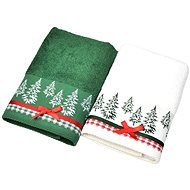 DOMMIO Christmas towels with bow 2 pcs set - 50 × 90 cm - Towel Set
