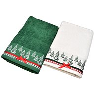 DOMMIO Christmas towels with bow 2 pcs set - 70 × 130 cm - Towel Set