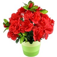 DOMMIO Azalea in ceramic pot 25 × 25 cm red - Artificial Flower