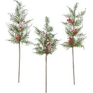 DOMMIO Snow-covered branch of yew 75 cm, set of 3 - Artificial Flower