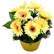 DOMMIO Bowl with gerberas 25 × 25 cm light orange - Artificial Flower