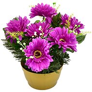 DOMMIO Bowl with gerberas 25 × 25 cm purple - Artificial Flower