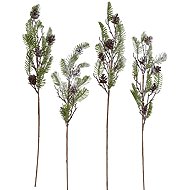 DOMMIO Spruce branch with pine cones with rhizome 70 cm, set of 4 - Artificial Flower