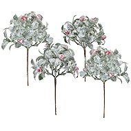 DOMMIO Green shrub with red berries with rhizome 25 cm, set of 4 - Artificial Flower