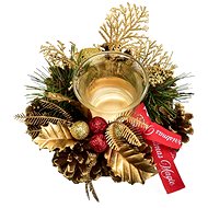 DOMMIO Christmas candle holder - cone, gold, 15 cm - Christmas Candlestick