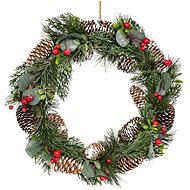 DOMMIO Christmas wreath - pine cone with eucalyptus, 33 cm - Wreath