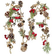 DOMMIO Garland - with elderberries and stars, 150 cm - Garland