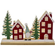 DOMMIO LED Elf Houses, 2 × AAA, 17,5 × 28 cm - Christmas Decoration