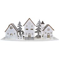 DOMMIO Village with LED houses, 2 × AA, 15,8 × 44 cm - Christmas Decoration