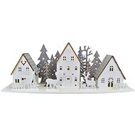 DOMMIO Village 3 LED houses, 2 × AA, 15,8 × 44 cm - Christmas Decoration