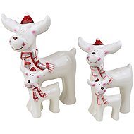 DOMMIO Reindeer with reindeer, 17 cm and 13 cm, set of 2 - Christmas Decoration