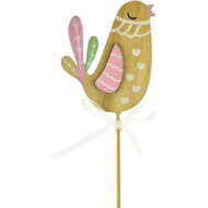 DOMMIO Wooden bird, pink, plug - Easter Decoration