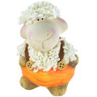 DOMMIO Easter decoration - Ceramic sheep, curly, 10,5 cm - Easter Decoration