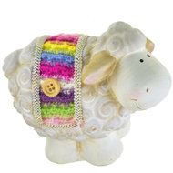 DOMMIO Velikonoční dekorace - Ovečka keramická ve svetru, 10 cm - Easter Decoration