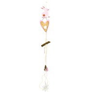 DOMMIO Velikonoční dekorace závěsná - Zajíček se srdíčkem, 40 × 8 cm - Easter Decoration
