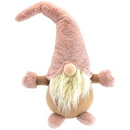 DOMMIO Christmas decoration - elf with pink plush hat, 50 cm - Christmas Decoration