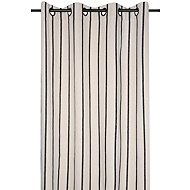 STOF Cotton curtain with TROP rings, 135 × 260 cm, black stripes - Drape