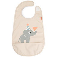 DONE BY DEER Celebration velcro bib, sand - Bib