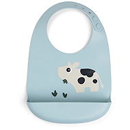 DONE BY DEER Dotti silicone bib, blue - Bib