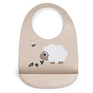DONE BY DEER Sheepy silicone bib, sand - Bib