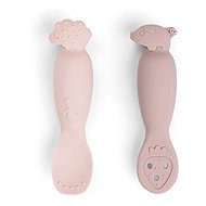 DONE BY DEER Tiny Farm training spoon set, pink - Spoon set