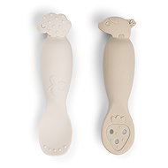 DONE BY DEER Tiny farm training spoon set, sand - Spoon set