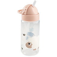 DONE BY DEER Tiny farm straw bottle, pink, 350ml - Children's Water Bottle