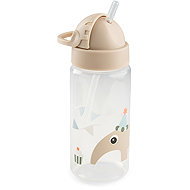 DONE BY DEER Celebration straw bottle, sand, 350ml - Children's Water Bottle
