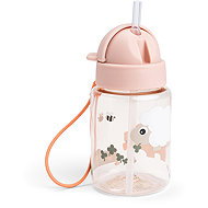 DONE BY DEER Tiny Farm straw bottle, pink, 280ml - Children's Water Bottle