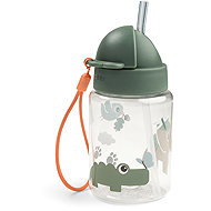 DONE BY DEER Tiny trails straw bottle, green, 280ml - Children's Water Bottle