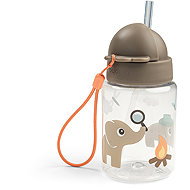 DONE BY DEER Tiny trails straw bottle, sand, 280ml - Children's Water Bottle