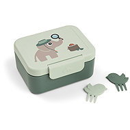 Done by Deer Small snack box with skewers – Tiny Trails, green - Lunch Box